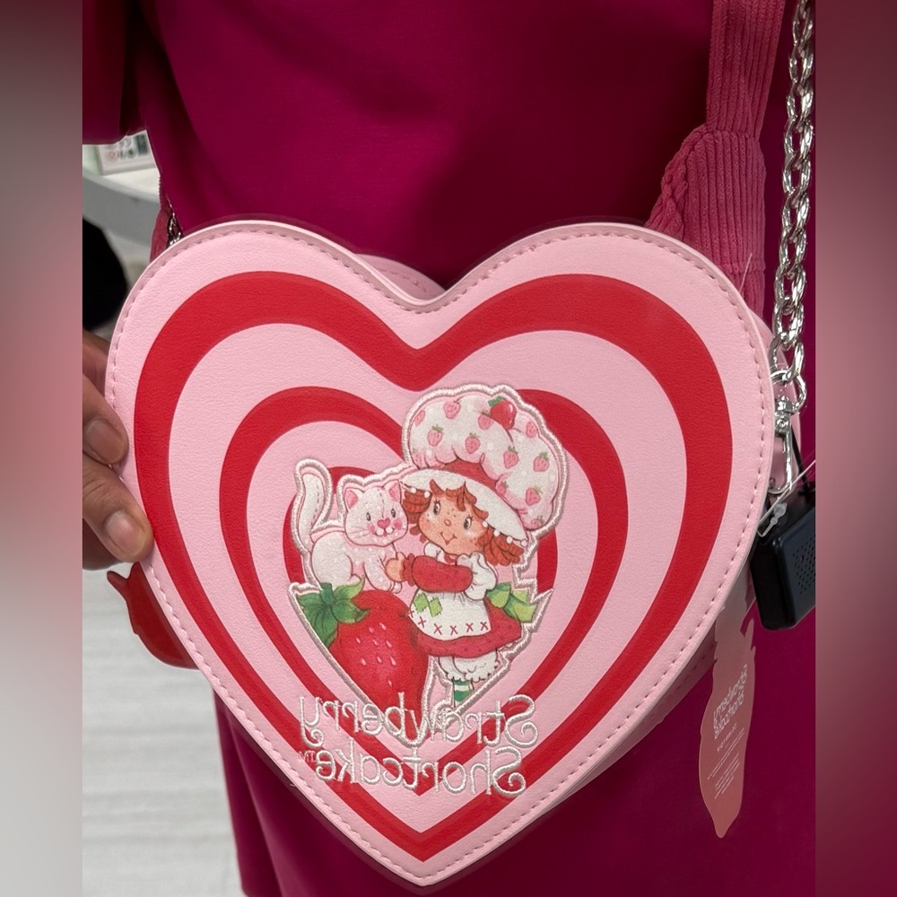 Strawberry Shortcake Heart Crossbody Bag